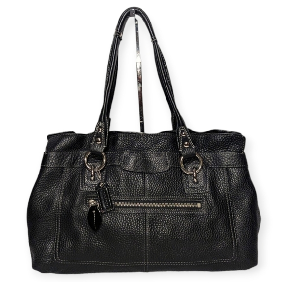 Coach Handbags - Coach Penelope Tote Pebbled Leather Satchel Carryall Middle Zip Handbag F14682
